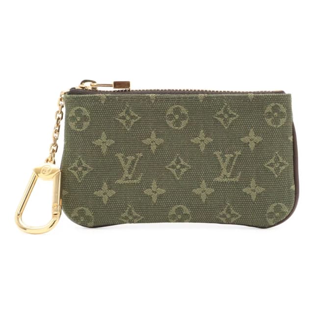 Louis Vuitton Monogram Mini Lin Pochette Cles Coin Purse in Green Canvas from The Reluxe, photo 1 of 1