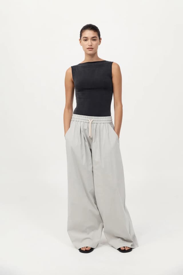 St Agni Everyday Drawstring Pants - Silver, image 1 of 1 from St. Agni