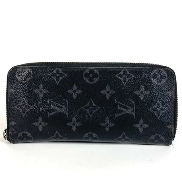 Louis Vuitton Wallet Zippy Vertical Monogram Eclipse Canvas Black in Black Canvas from The Reluxe, photo 1 of 1