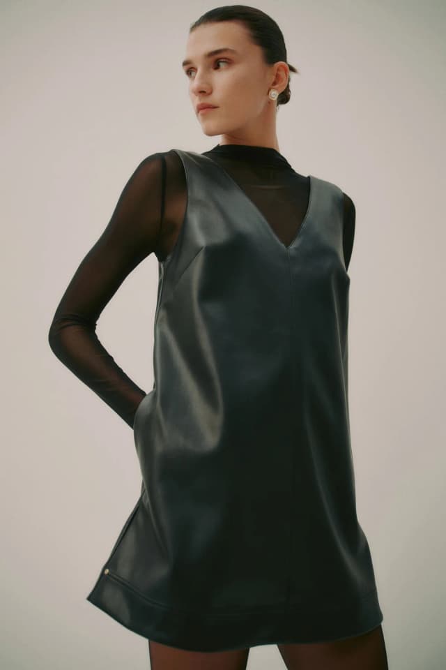 Aje Studio Raven Mini Dress in BLACK, image 1 of 1 from Aje