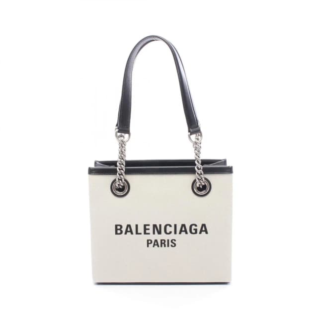 Balenciaga Tote Bag Duty Small White Black Canvas Leather in Black Canvas from The Reluxe, photo 1 of 1