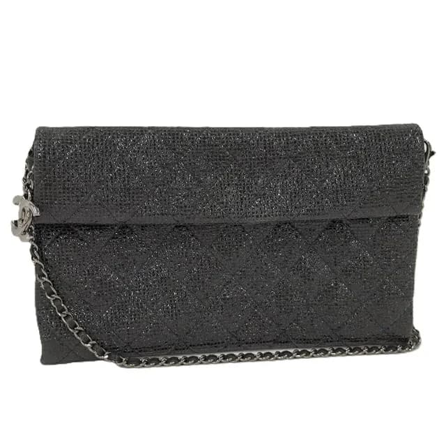 Chanel Quilted Chain Shoulder Bag Black in Black from The Reluxe, photo 1 of 1