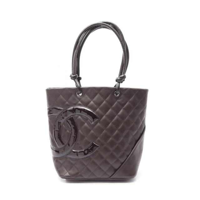 Chanel Tote Bag Cambon Line Dark Brown Leather Patent in Brown Patent leather from The Reluxe, photo 1 of 1