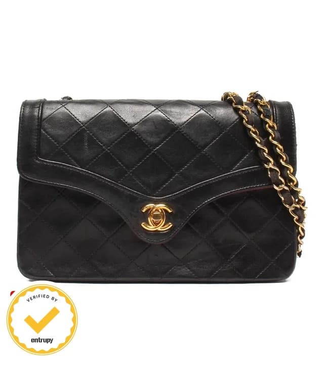 Chanel Chain Shoulder Bag Single Lambskin Gold in Gold Lambskin from The Reluxe, photo 1 of 1
