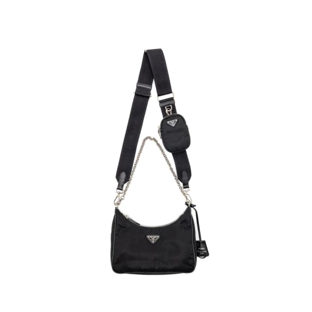 Prada Re-Edition 2005 Re-Nylon bag Recycled Polyamide Black SHW in Black Nylon from EMIER, photo 1 of 1