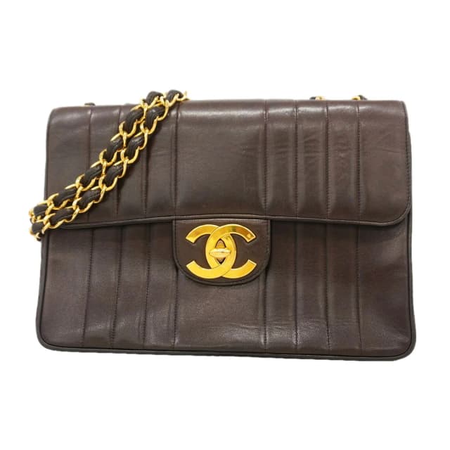 Chanel Shoulder Bag Mademoiselle Lambskin Black Gold in Black Lambskin from The Reluxe, photo 1 of 1