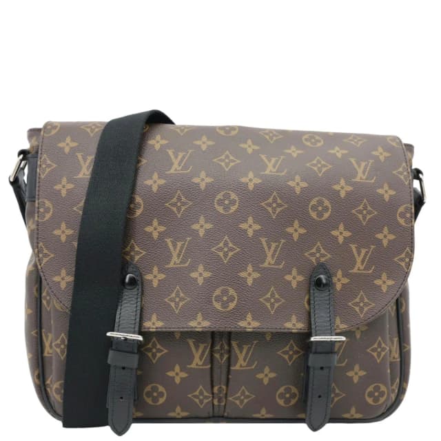 Louis Vuitton Christopher Monogram Macassar Messenger Bag Black in Black Canvas from Dallas Designer Handbags, photo 1 of 1