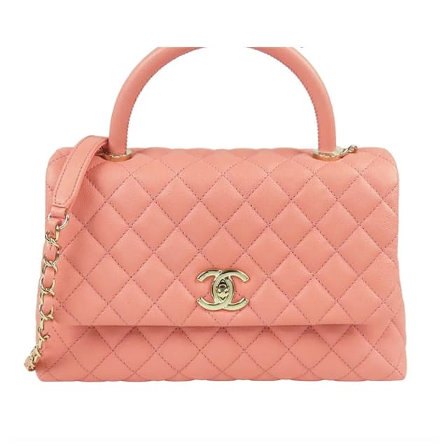 Chanel Coco Handle 29 s Pink Gold Caviar Leather Quilted 2-Way Chen Shoulder Bag in Pink Caviar leather from The Reluxe, photo 1 of 1