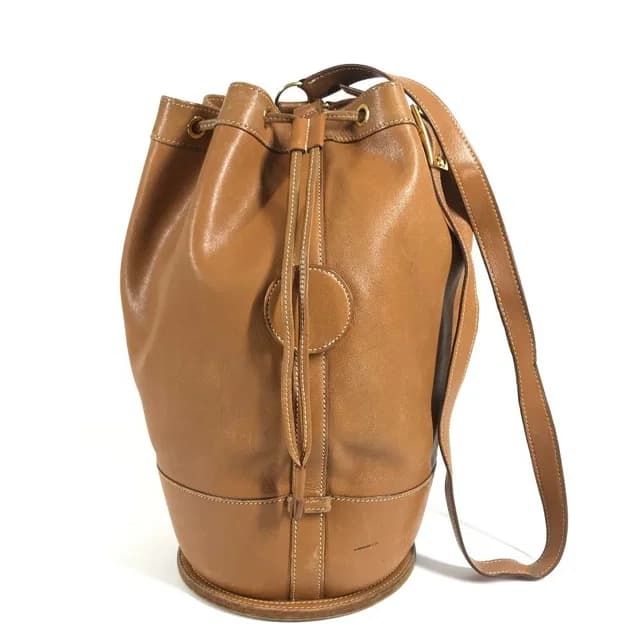 Hermès Shoulder Bag Standy Drawstring Purse Leather Brown in Brown Leather from The Reluxe, photo 1 of 1
