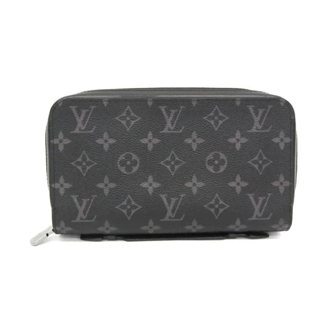 Louis Vuitton Zippy XL M61698 Men's Monogram Eclipse Long Wallet (bi-fold) Black in Black Monogram Eclipse from Elady, photo 1 of 1