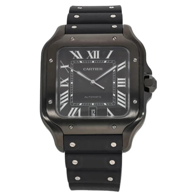 Cartier Santos WSSA0039 39.8mm DLC Stainless Steel Watch from H&T, photo 1 of 1