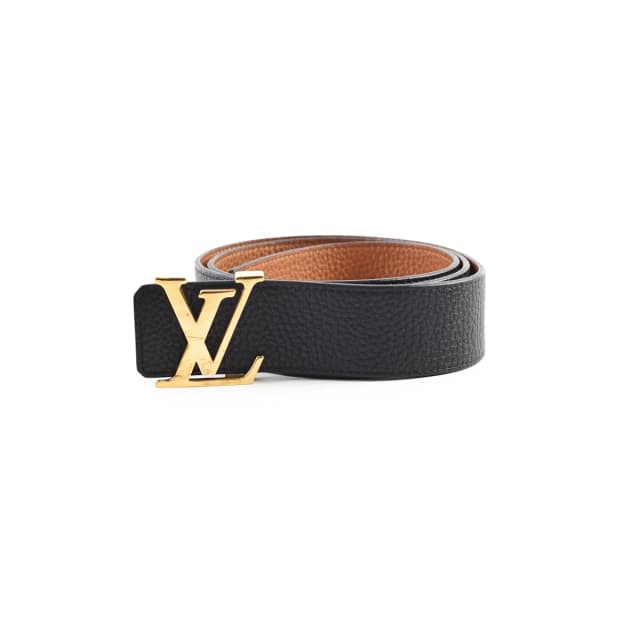 Louis Vuitton Men's Leather Reversible Belt Size 95 Black/Tan in Black Leather from The Purse Affair, photo 1 of 1
