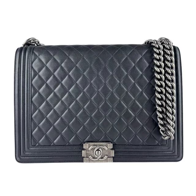 Chanel Shoulder Bag Boy Large in Leather from The Reluxe, photo 1 of 1