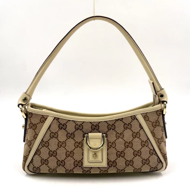 Gucci Abbey Leather Canvas Off White Beige Bag Gold in White Canvas from The Reluxe, photo 1 of 1