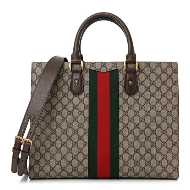 Gucci Animalier Web Top Handle Coated Canvas Bag - Beige in Beige Coated canvas from H&T, photo 1 of 1