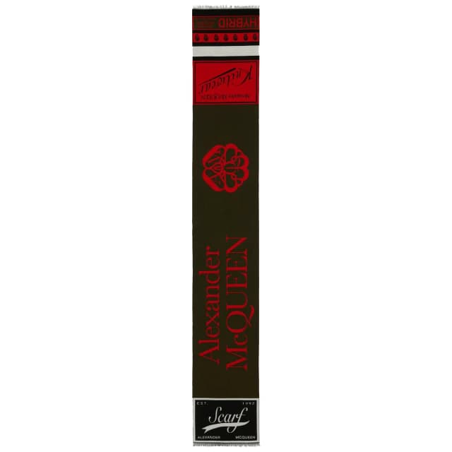 Alexander McQueen Sports Scarf, Loden/Orange, image 1 of 1 from Cultstatus