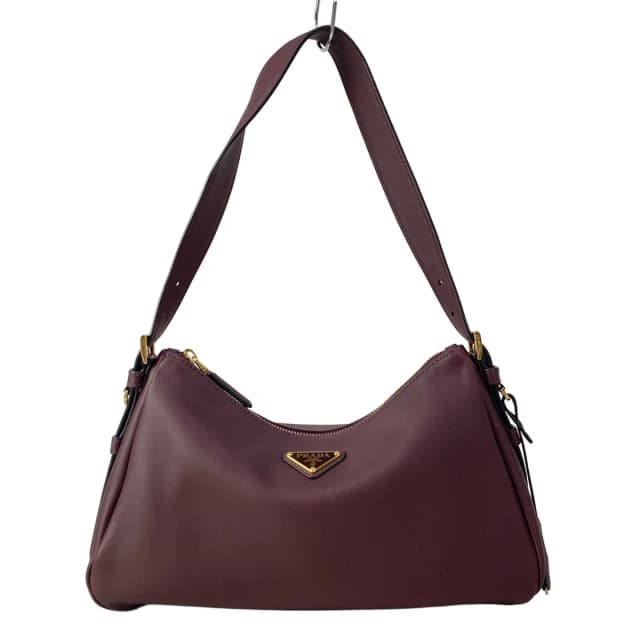 Prada Shoulder Bag Emme Medium Bordeaux Leather in Burgundy Leather from The Reluxe, photo 1 of 1