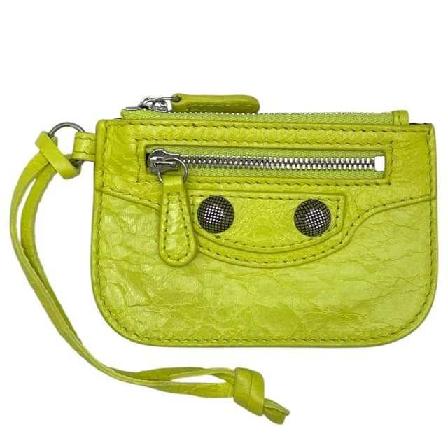 Balenciaga Coin Purse Wallet Pouch Charm Leather Yellow Compact Business in Yellow Leather from The Reluxe, photo 1 of 1