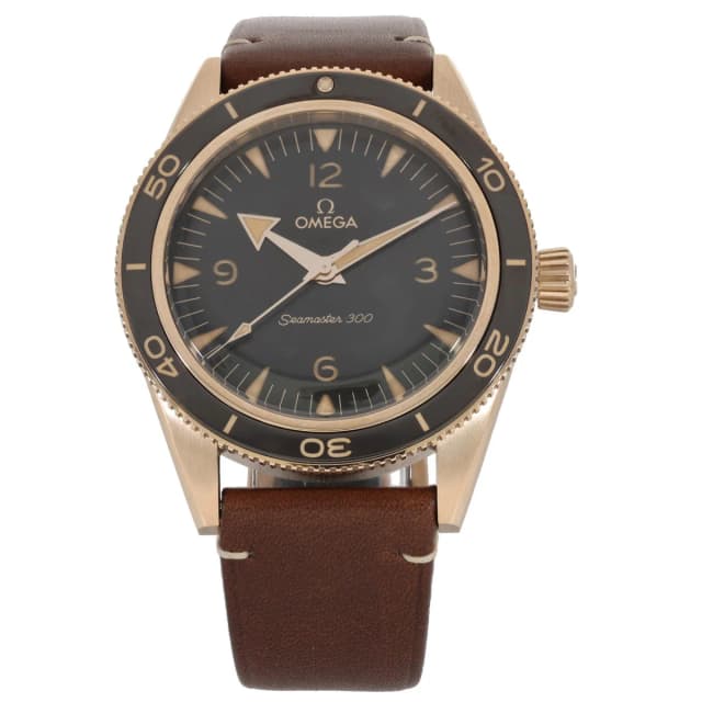 Omega Seamaster 300 234.92.41.21.10.001 41mm Gold Watch in Gold Leather from H&T, photo 1 of 1