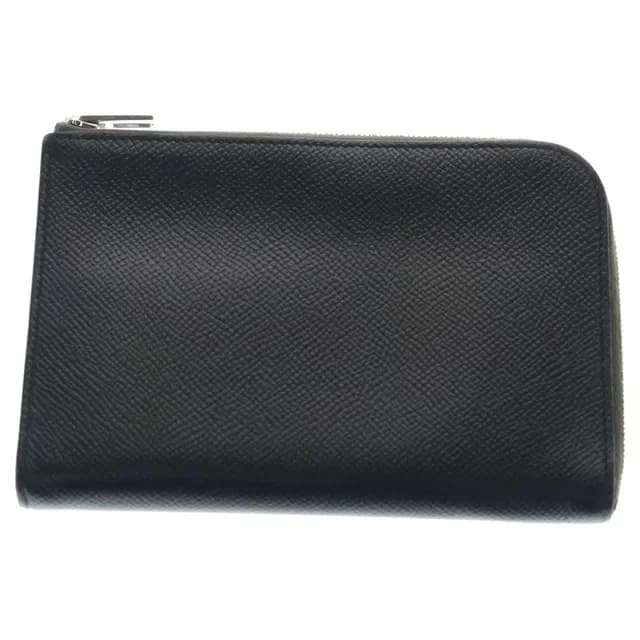 Hermès Remix Duo Silver Round Zip Wallet Black in Black from The Reluxe, photo 1 of 1