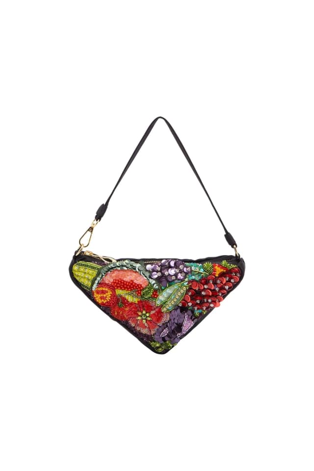 2503 - FALL 25 MERCADO TRIANGLE BEADED CLUTCH, image 1 of 1 from Alemais