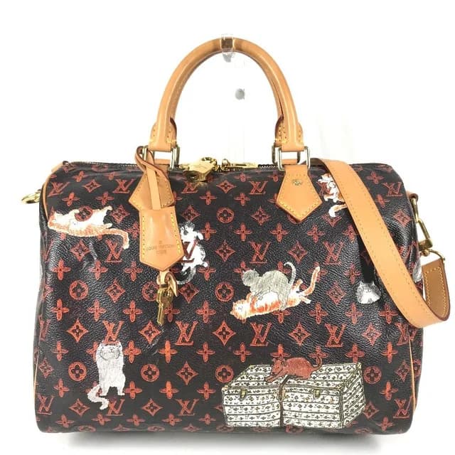 Louis Vuitton Handbag Speedy Bandouliere Monogram Cat Glam Cat Canvas Brown in Brown Canvas from The Reluxe, photo 1 of 1