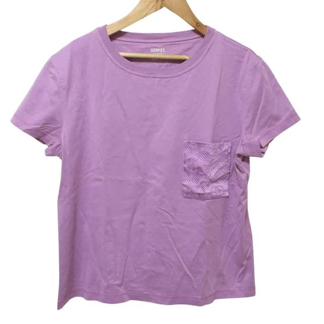 Hermès Embroidery Pocket T-Shirt 40 Purple in Purple from The Reluxe, photo 1 of 1