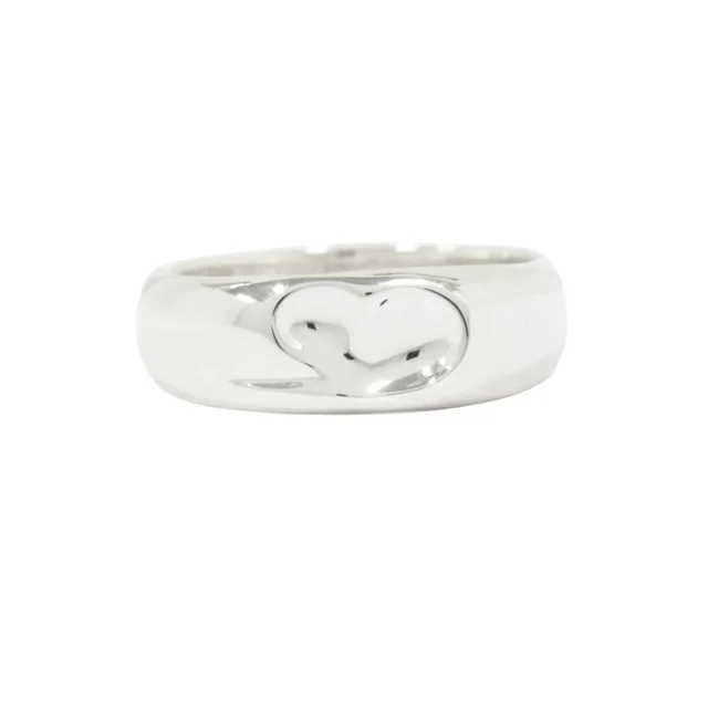 Tiffany & Co. Curved Heart Ring Silver in Silver from The Reluxe, photo 1 of 1