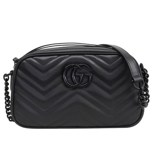 Gucci GG Marmont So Black Shoulder Bag in Black Leather from The Reluxe, photo 1 of 1