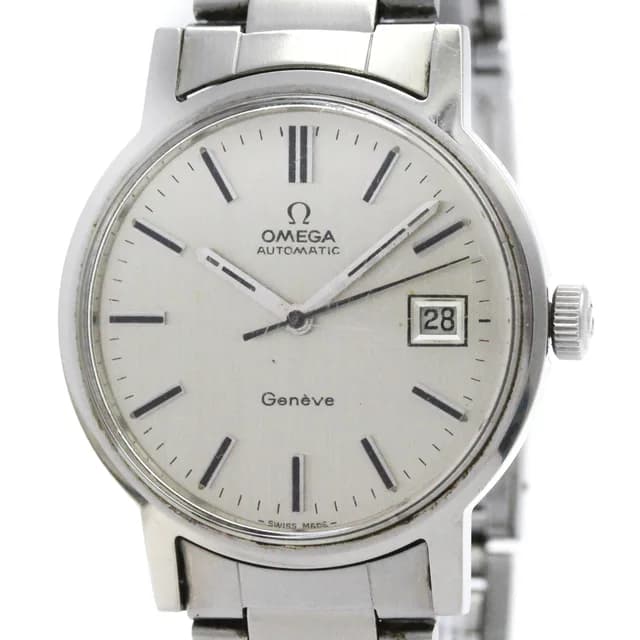 Omega Geneve Cal 1481 Steel Automatic Mens Watch 166.0098 Vintage in Silver from Elady, photo 1 of 1