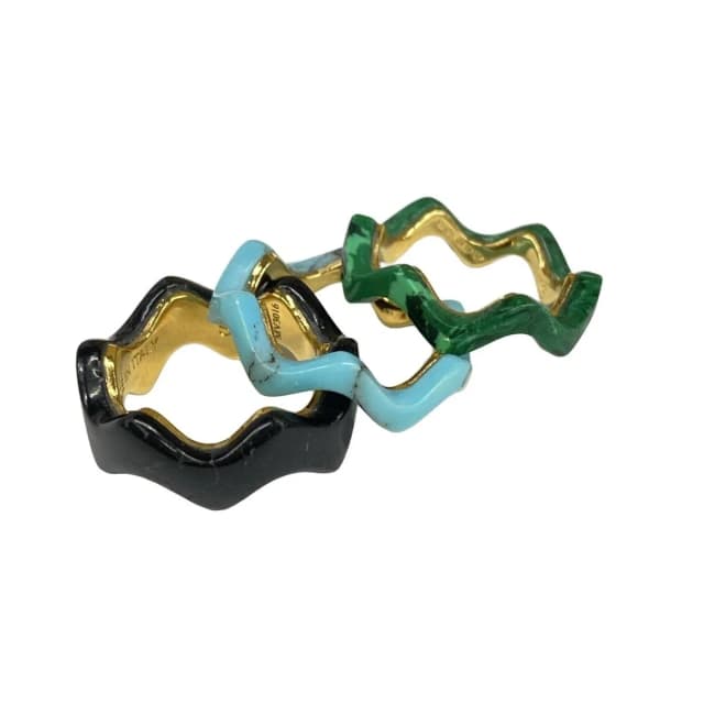 Fendi Triple Band Ring S Black Green in Black from The Reluxe, photo 1 of 1