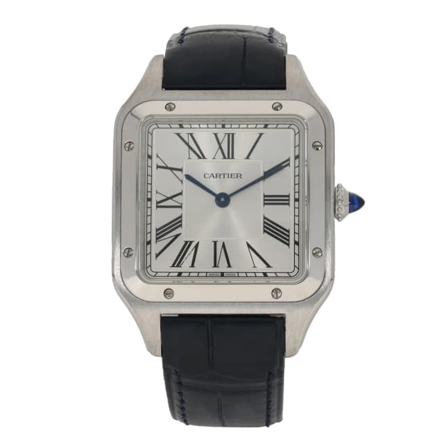 Cartier Santos Dumont WSSA0022 31.5mm Stainless Steel Watch in Leather from H&T, photo 1 of 1