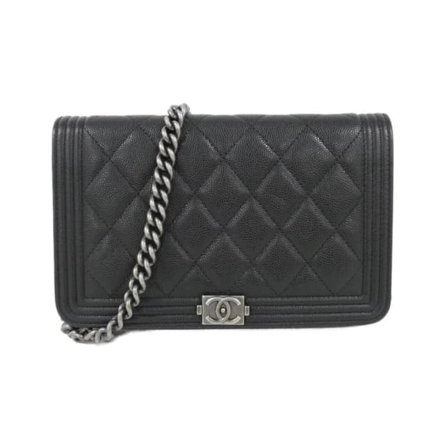 Chanel Line Chain Shoulder Bag Black in Black Caviar leather from The Reluxe, photo 1 of 1