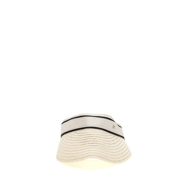 Chanel Size S 22C CC Ribbon Sun Visor Raffia/Silk/Cotton White/Black LGHW in Black Raffia from EMIER, photo 1 of 1