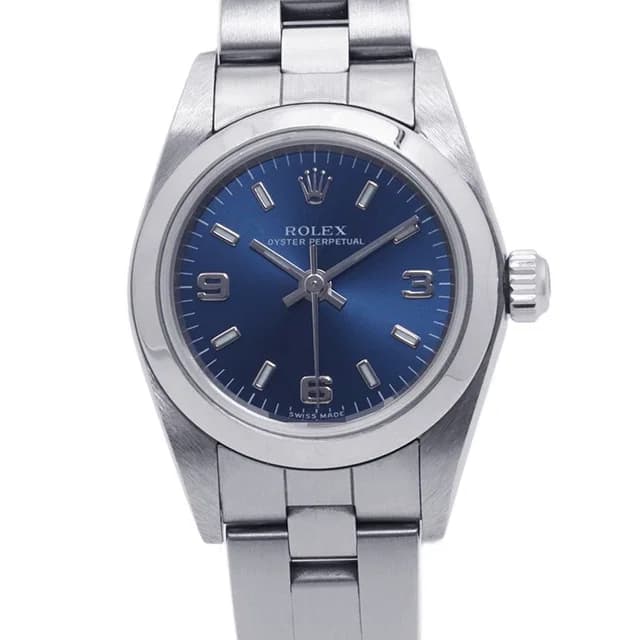Rolex Oyster Perpetual 24 P Number Watch Blue Dial in Blue from The Reluxe, photo 1 of 1