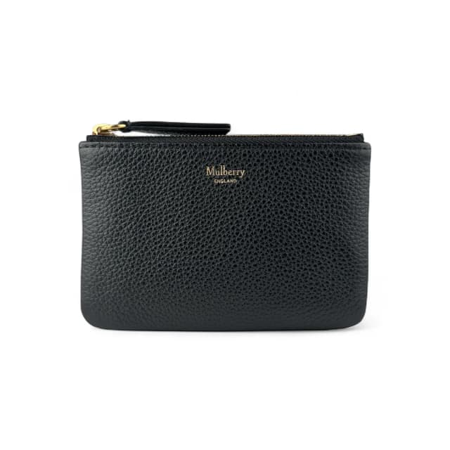 Mulberry Small Zip Coin Pouch in Black Leather from Designer Archives, photo 1 of 1