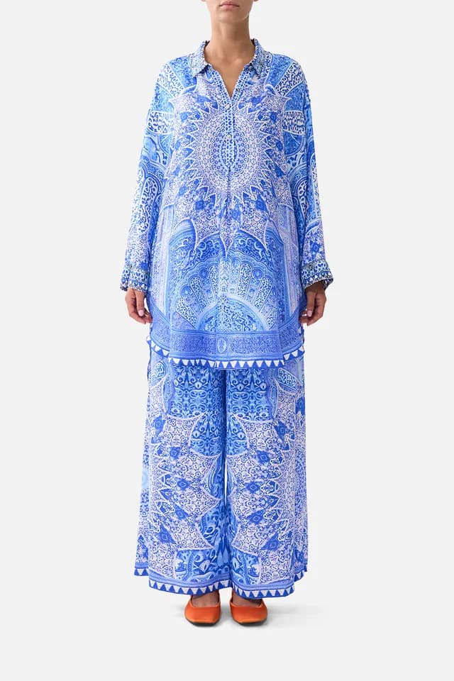 Camilla eBoutique RELAXED HIGH LOW SHIRT DRESS THE BOSPHOROUS, image 1 of 1 from CAMILLA