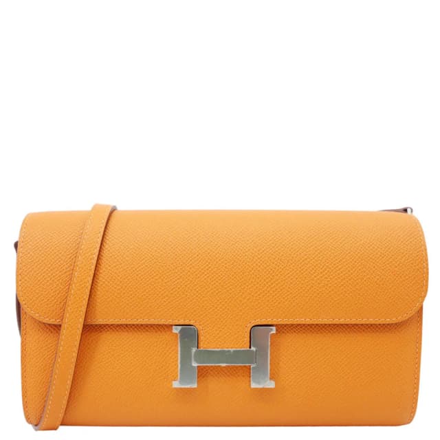 Hermès Constance To Go wallet Epsom Leather Long Wallet Orange in Orange Epsom leather from Dallas Designer Handbags, photo 1 of 1