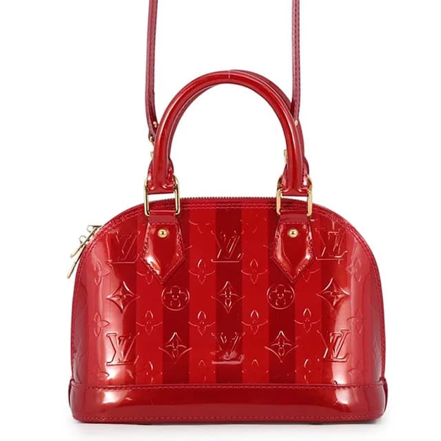 Louis Vuitton Handbag Monogram Vernis Rayures Alma BB 2-Way Red in Red from The Reluxe, photo 1 of 1