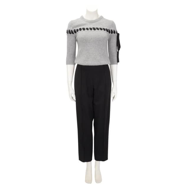 Hermès Straight Leg Pants FR 42 in Black Wool from Blue Spinach, photo 1 of 1