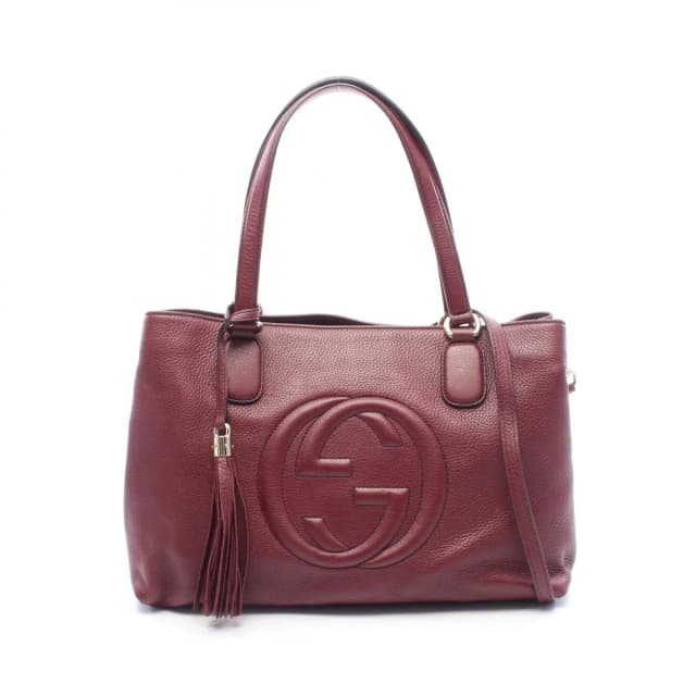 Gucci Tote Soho Interlocking G 2-Way Burgundy Leather in Burgundy Leather from The Reluxe, photo 1 of 1