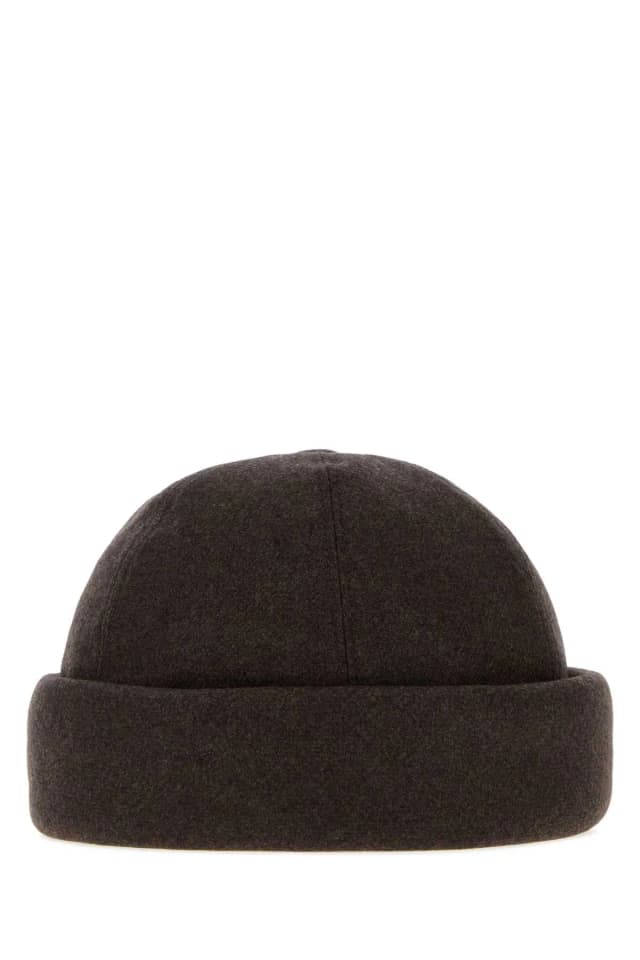 Giorgio Armani Docker Winter Hat — Brown Exterior: Cotton Polyester in Brown from HEWI, photo 1 of 1