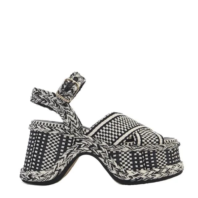 Chloé Meril High Heel Sandal, Black & White, image 1 of 1 from Cultstatus
