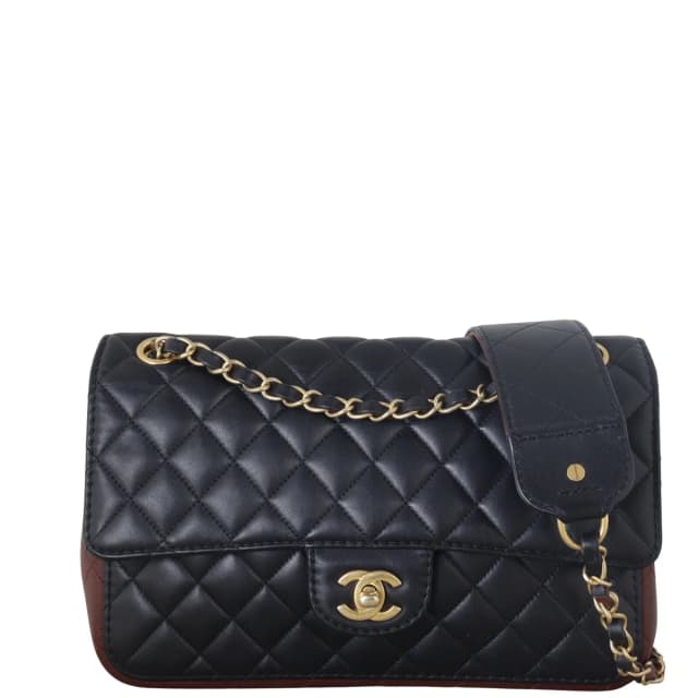 Chanel Strap Into Flap Bag Medium in Calfskin from Luxe.It.Fwd, photo 1 of 1