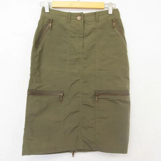 Celine Nylon Military Cargo Skirt 36 Khaki in Green Nylon from The Reluxe, photo 1 of 1