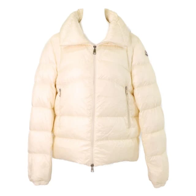 Moncler Aubert Stand Collar Short Down Jacket in Nylon from The Reluxe, photo 1 of 1