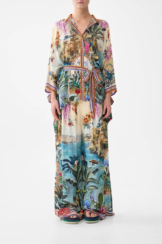 Camilla eBoutique BUTTON THROUGH SCARF BLOUSE BODRUM BOTANICALS, image 1 of 1 from CAMILLA