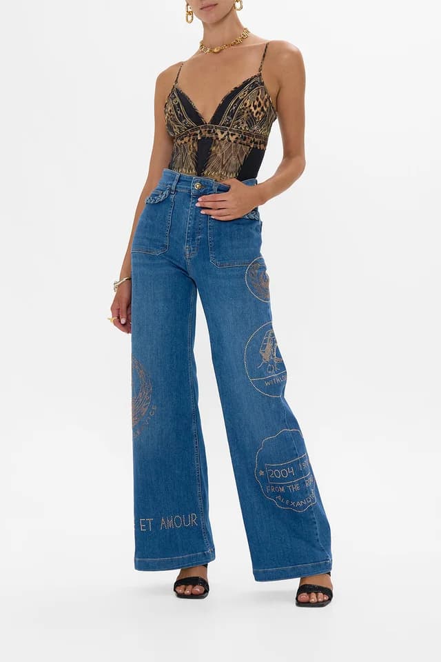Camilla eBoutique JENNA SOUL SEEKER HIGH WAISTED FLARE DENIM, image 1 of 1 from CAMILLA