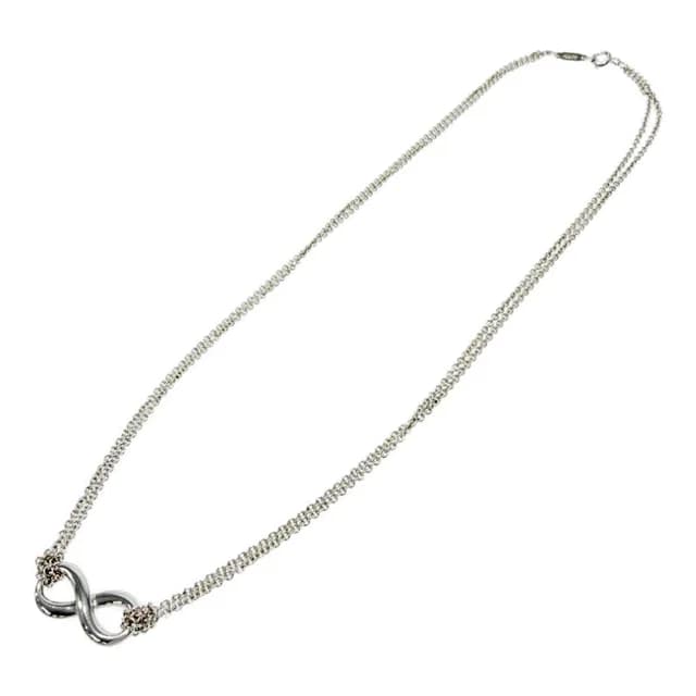 Tiffany & Co. Infinity Double Chain Necklace in Silver from The Reluxe, photo 1 of 1