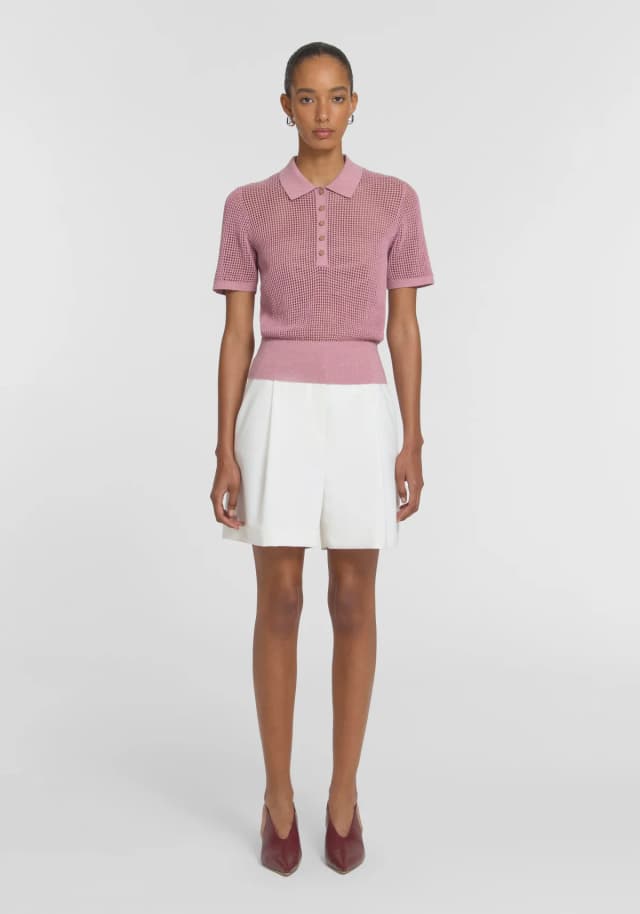VIKTORIA & WOODS Dandelion Polo in BLUSH MARLE, image 1 of 1 from Viktoria & Woods